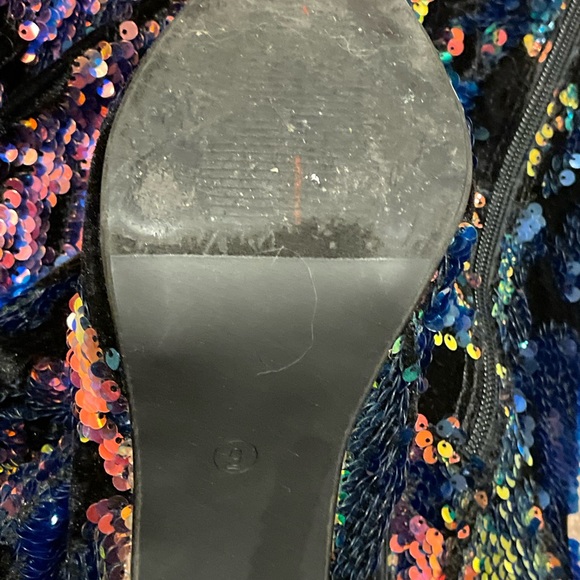 Liliana Multi-colored Sequin Thigh High Boots Sz. 9 🍄😳 - Picture 9 of 9